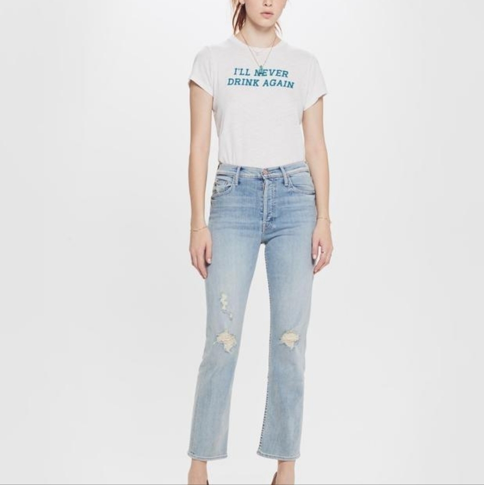 MOTHER - The Tomcat Jeans in Super Blast From The Past 25 button fly Distressed